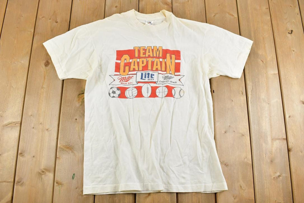 Vintage 1990s Team Capitan Drinking Graphic T-Shirt
