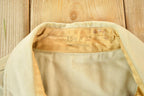 Vintage 80s Tan Military Button-Up Shirt - - Size S