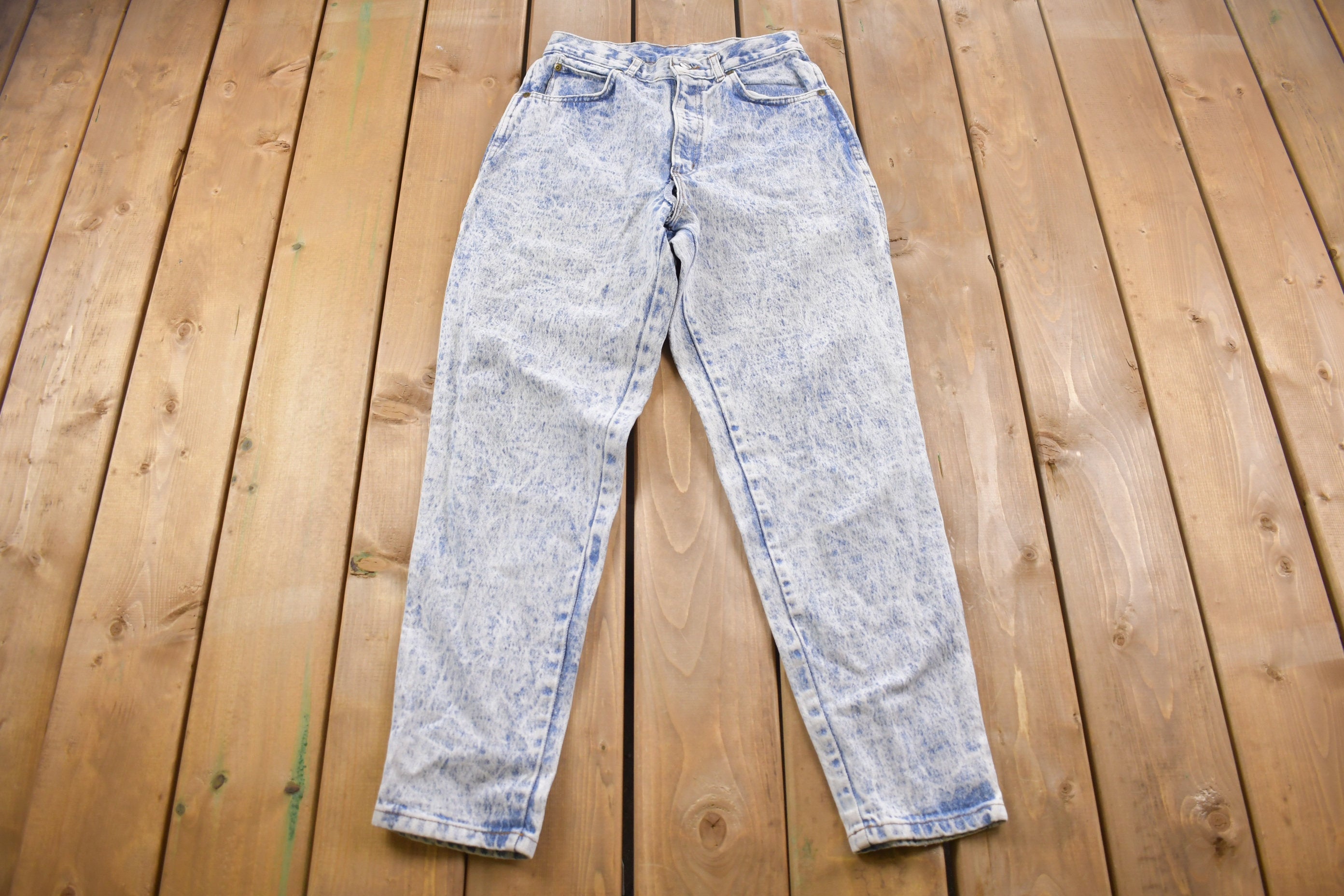 Vintage 1980s Chic Acid Wash Skinny Jeans 26 x 29