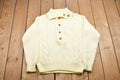Vintage Cable Knit Quarter Button Up Sweater