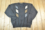 Vintage 1990s Sergio Louis Italy Knit Abstract Pattern Crewneck Sweater Mens XL