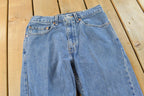 Vintage 1990s Levi's 505 Regular Straight Fit Denim Blue Jeans Men's 29 x 27.5 / 90s Levi's / Streetwear / Made in USA