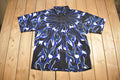Vintage 1990s All Over Print Flame Graphic Button Up T-Shirt Flames Graphic