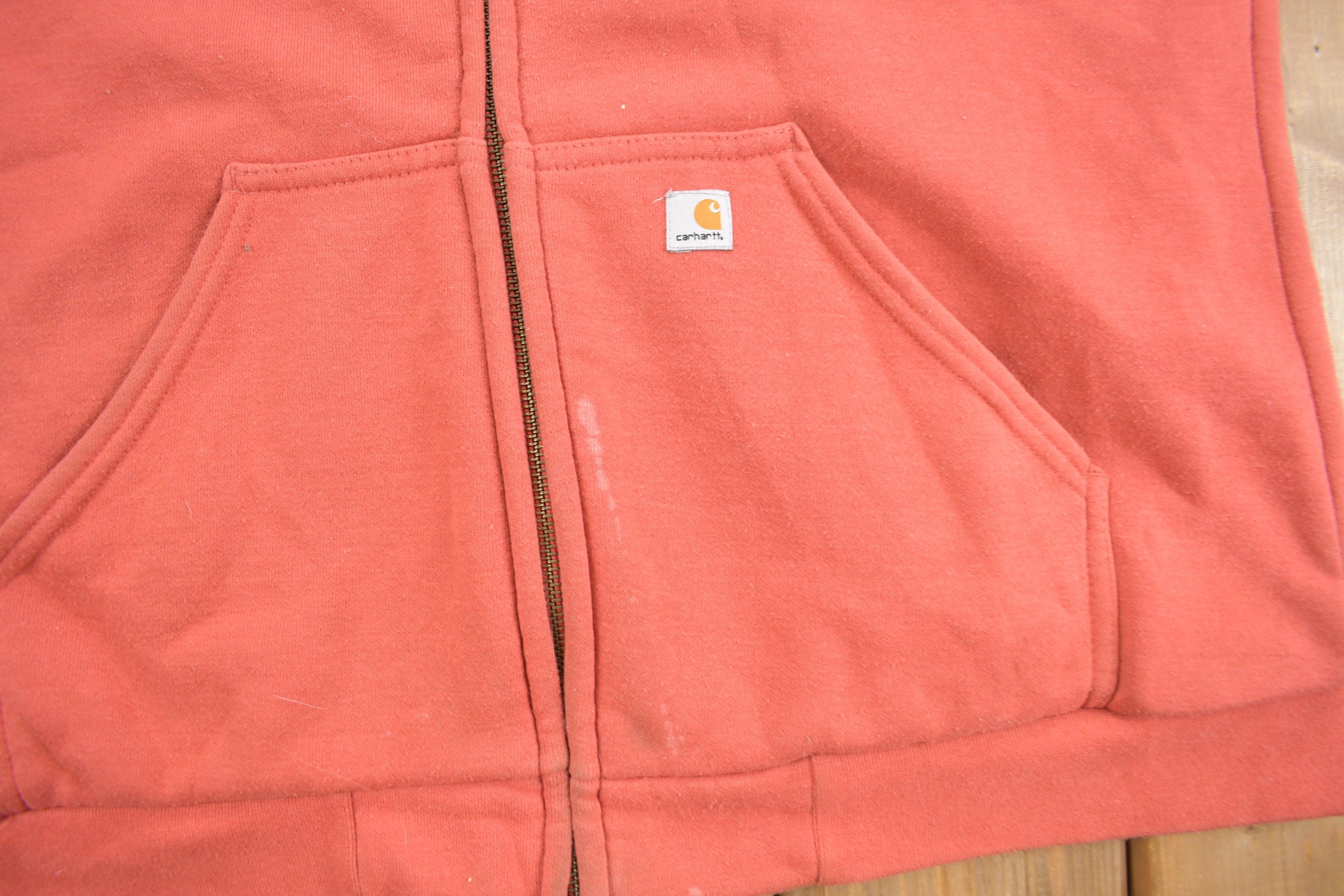 Vintage 1990s Carhartt For Women Thermal Lined Zip Up Hoodie