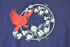 Vintage 1995 Artisans Embroidered Cardinal Bird Graphic Print Crewneck Sweatshirt Womens M
