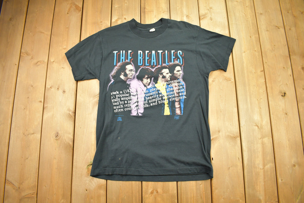 Vintage 1980s The Beatles Rock Music Promo Graphic T Shirt