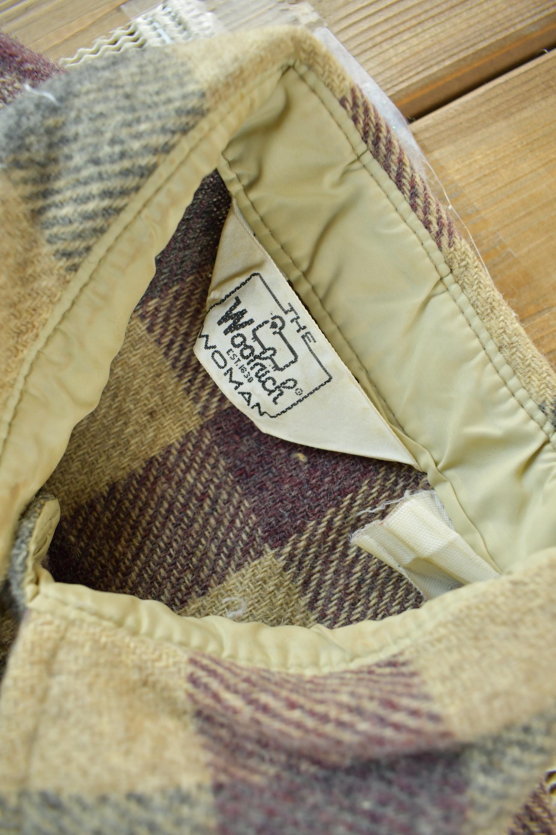 Vintage 1980s Woolrich Woman Plaid Wool Shacket