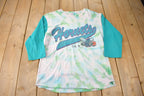 Vintage 1994 Charlotte Hornets NBA Basketball Tie Dye Graphic T-Shirt Made In USA