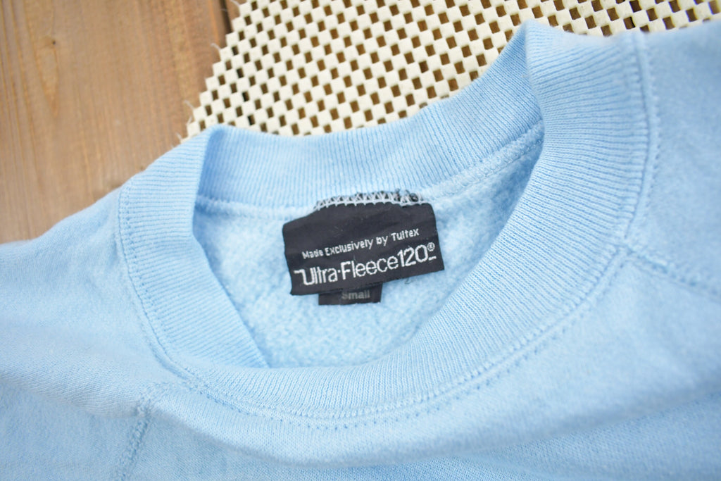 Vintage 1980s Light Blue Blank Raglan Crewneck Sweatshirt