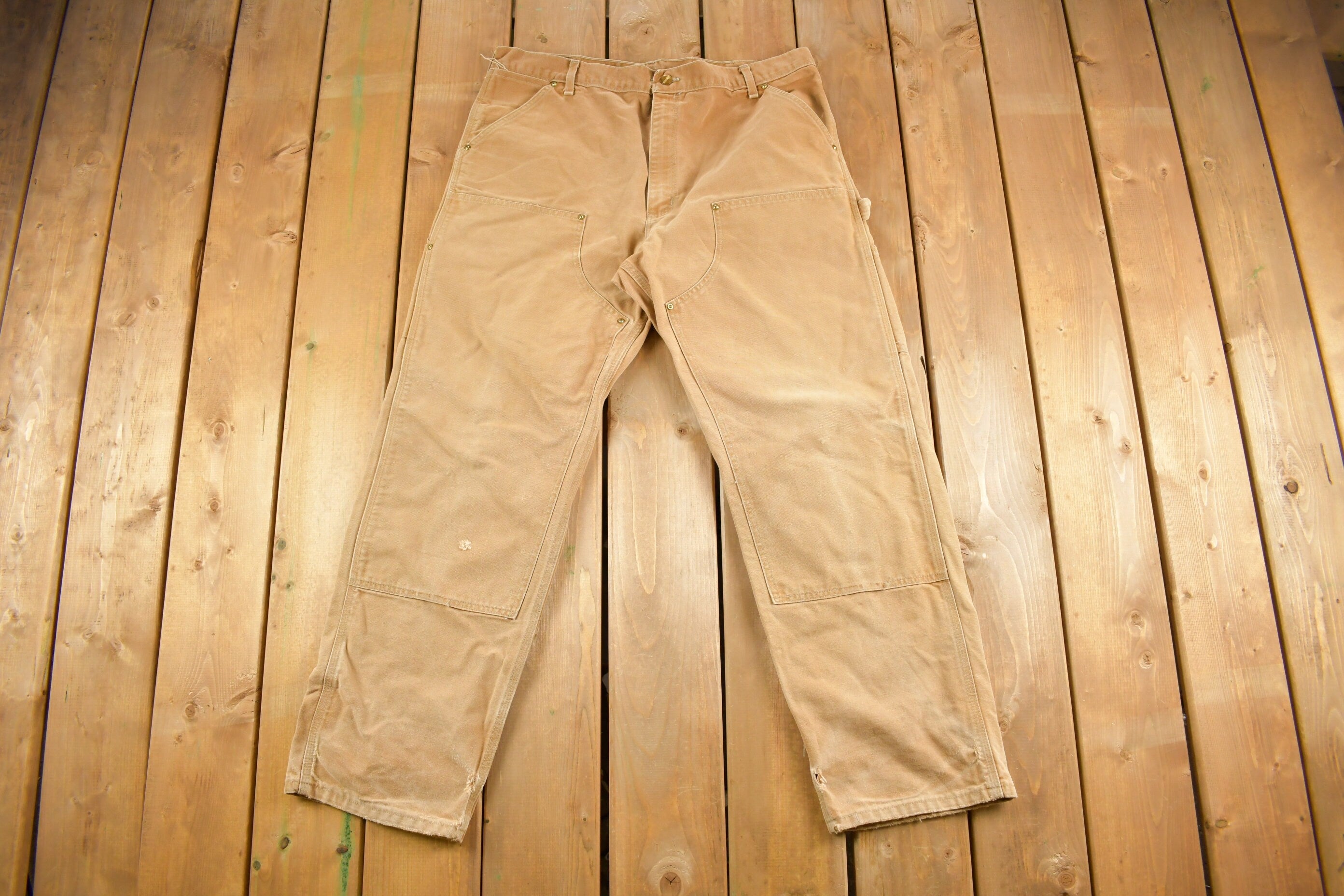 Vintage 1990s Carhartt Double Knee Work Pants Size 38 x 30