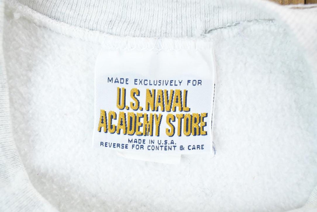 Vintage Military Navy Naval Academy Store Grey Crewneck Sweatshirt