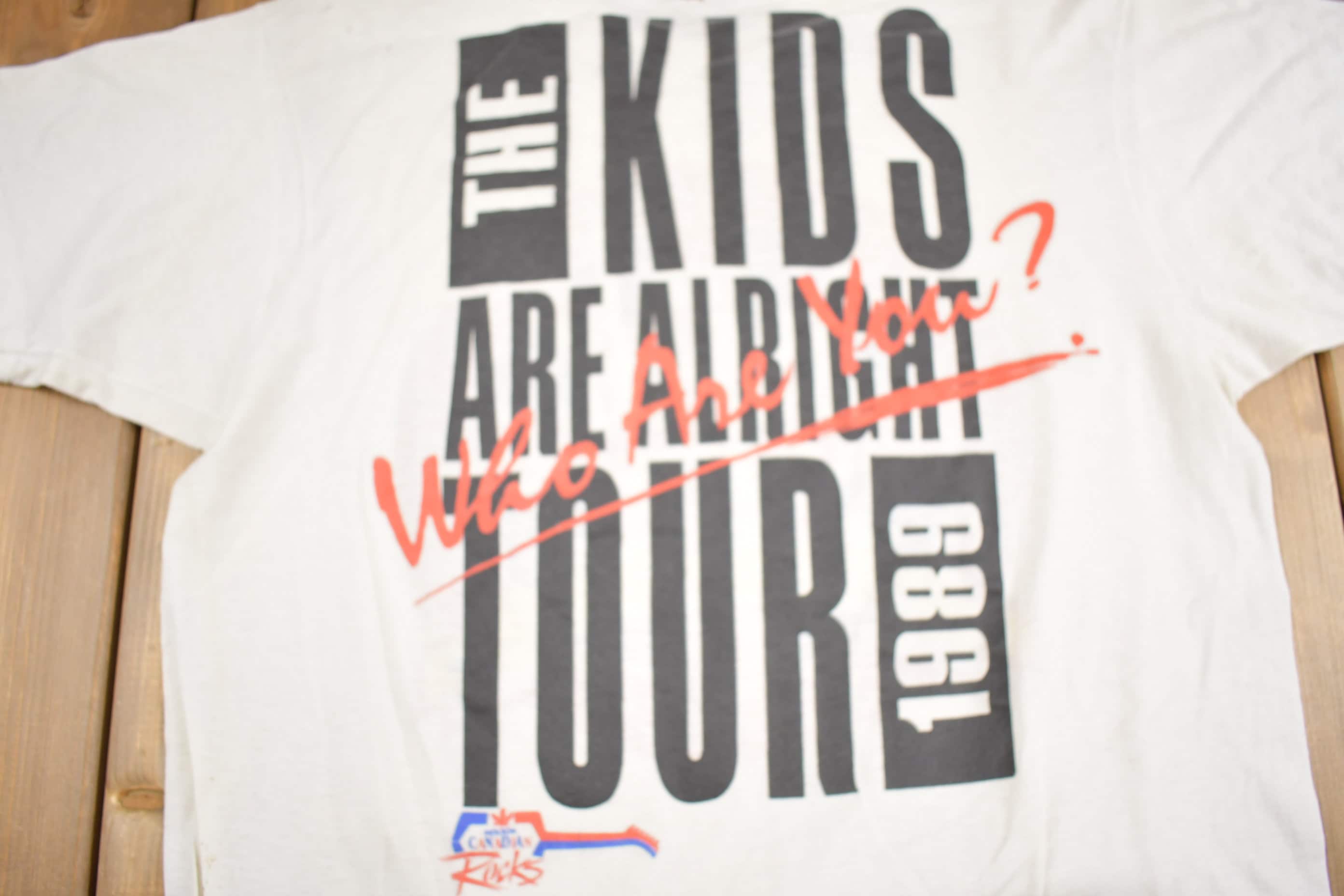 Vintage 1989 The Who The Kids Are Alright Tour Band T-shirt
