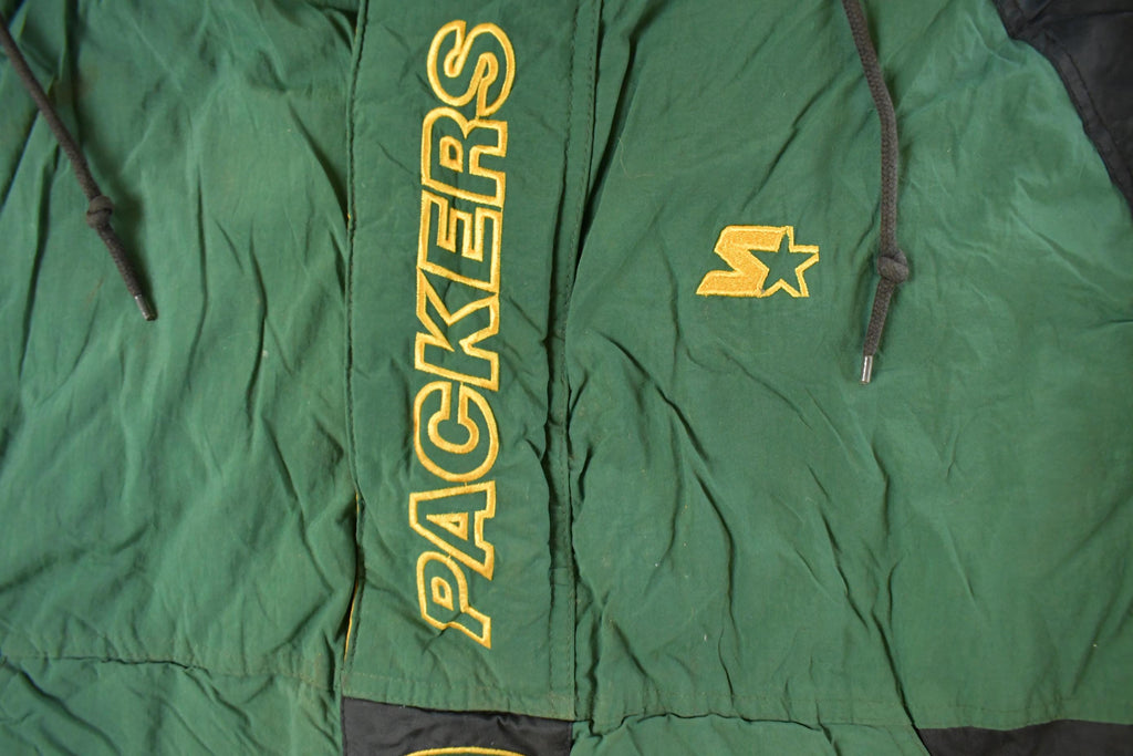 Vintage 1990s Green Bay Packers NFL Starter Anorak Puffer Jacket Men's XL