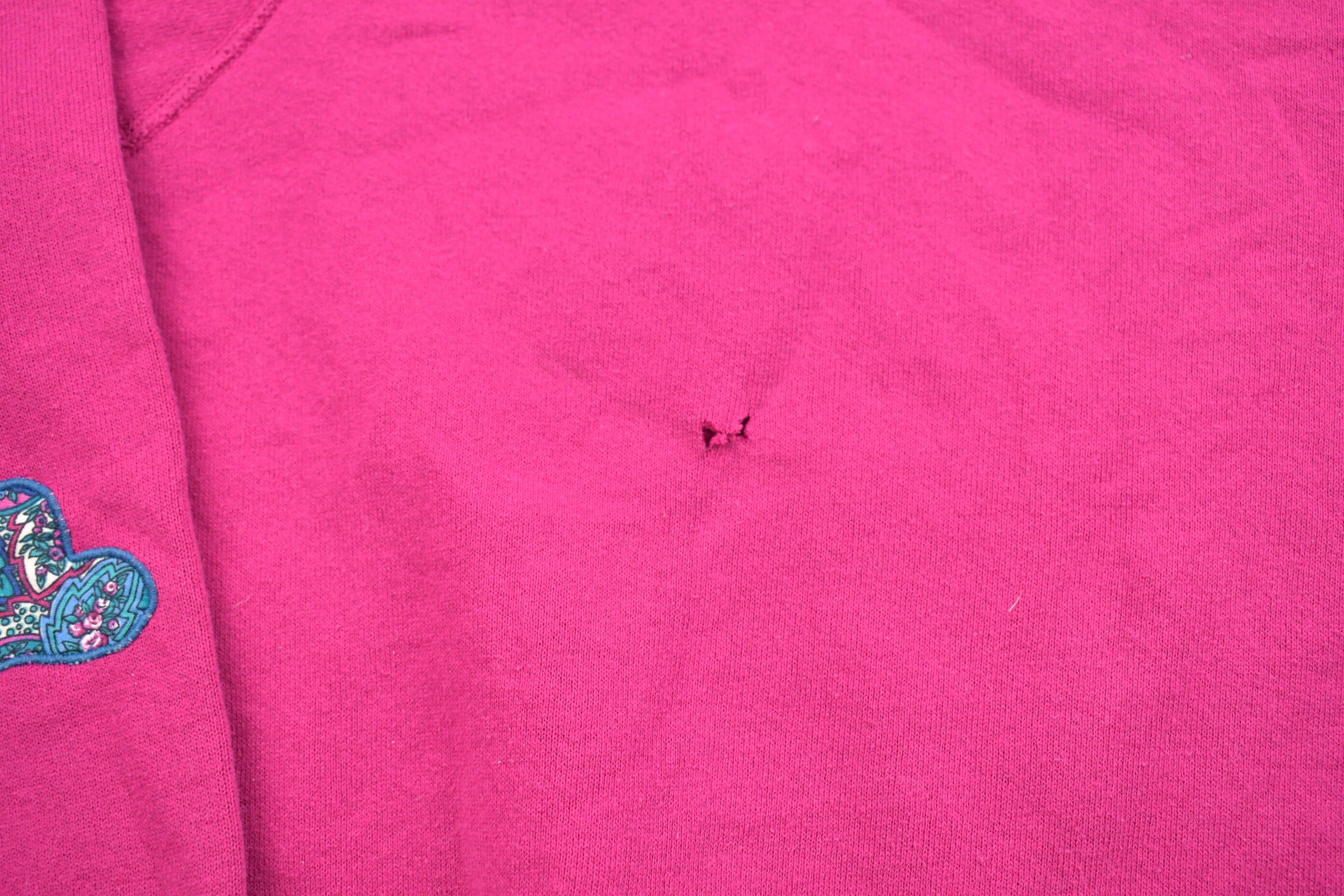 Vintage 1980s Lee Heart Graphic Raglan Crewneck Sweatshirt
