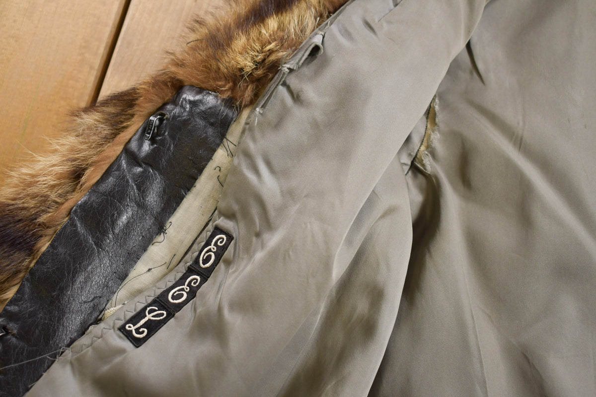 Vintage 1960s Baxter Furs Raccoon Fur Waist Coat