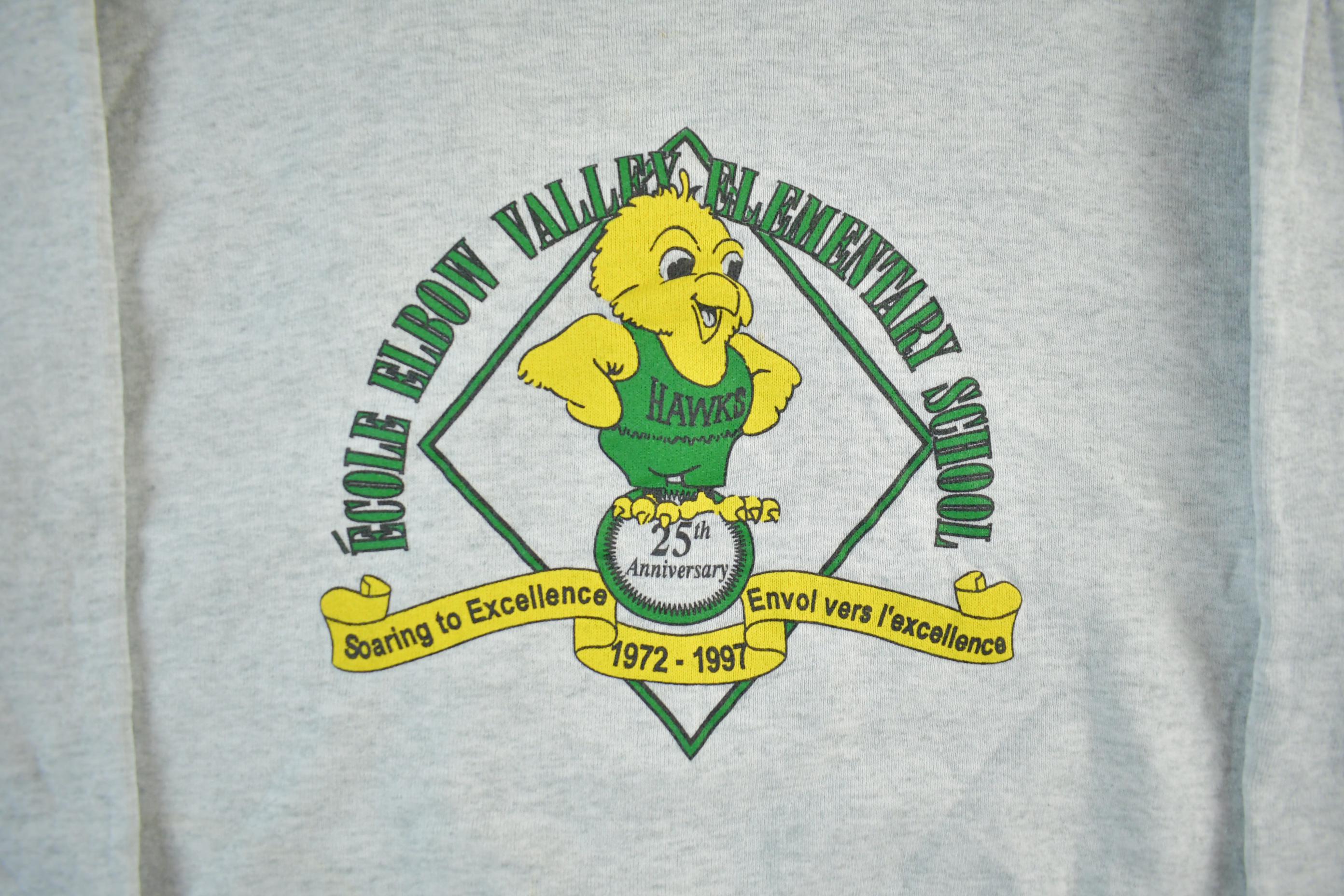Vintage 1990s Elbow Valley Elementary Crewneck Sweatshirt Mens Small