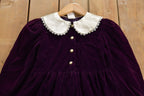 Vintage 1980s Purple Velvet Dress