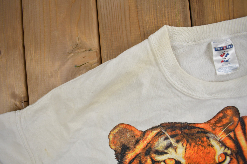 Vintage 1990s Bengal Tiger Graphic Crewneck Sweatshirt