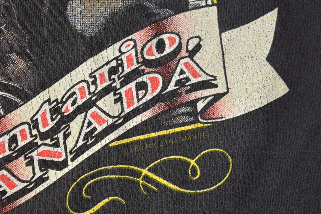 Vintage 1991 Kingston Harley Davidson Ontario Canada Single Stitch Graphic T-Shirt Made In USA