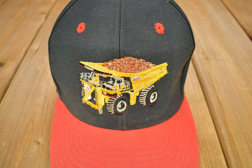 Vintage 1990s CAT Dump Truck Snap Back Hat