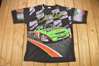 Vintage 1995 Bobby Labonte #18 NASCAR All Over Print T-Shirt