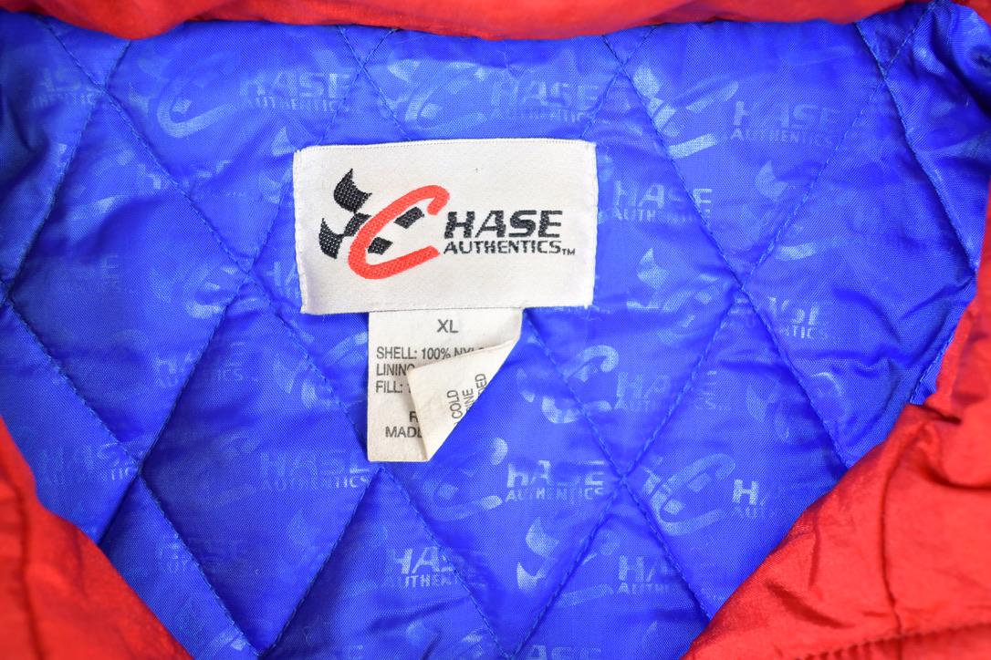 Vintage 1990s Nascar Jeff Gordon Dupont Racing Chase Authentics Windbreaker Colorblock Puffer Jacket