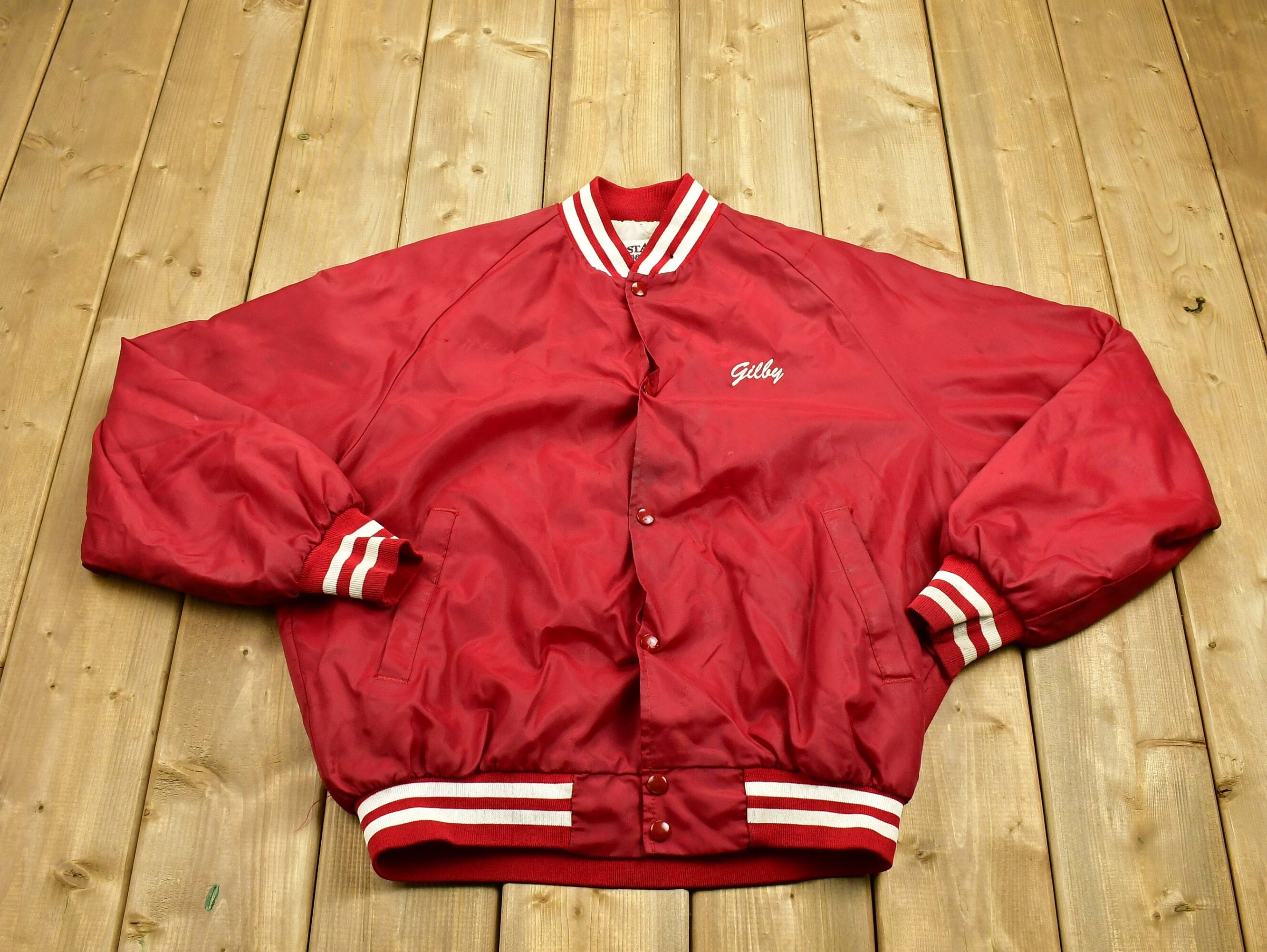 Vintage 1980s Jacoby Waterproofing Satin Work Jacket