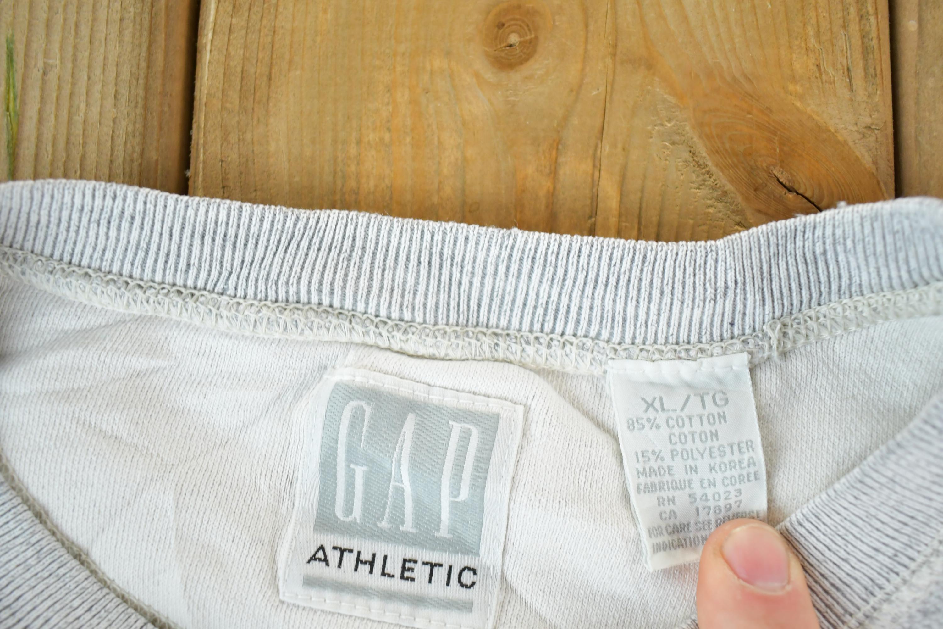 Vintage 1990s GAP 755 Athletic Souvenir Crewneck Sweatshirt Made In USA