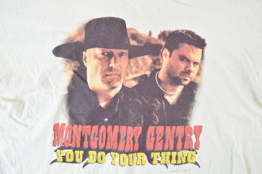 Vintage 1990s Montgomery Gentry You Do Your Thing Tour Band T-shirt