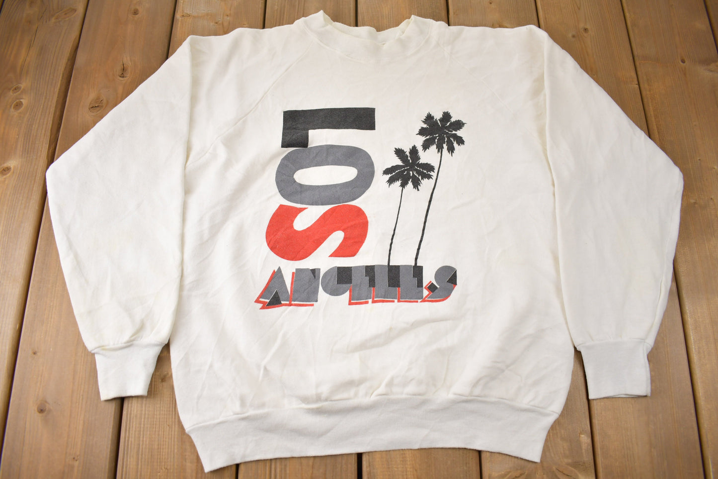 Vintage 1980s Los Angeles Crewneck Sweatshirt / 80s Crewneck / Souvenir Sweater / Streetwear / Travel And Vacation