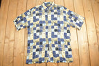 Vintage 1990s Croft & Barrow Abstract Button Up Shirt /