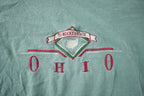 Vintage 1990s The Buckeye State Ohio Embroidered Souvenir Travel T Shirt Made In USA Size XL