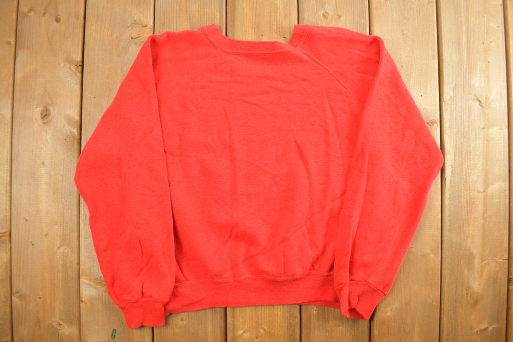 Vintage 1990s Blank Red Gearing Up Crewneck Sweatshirt