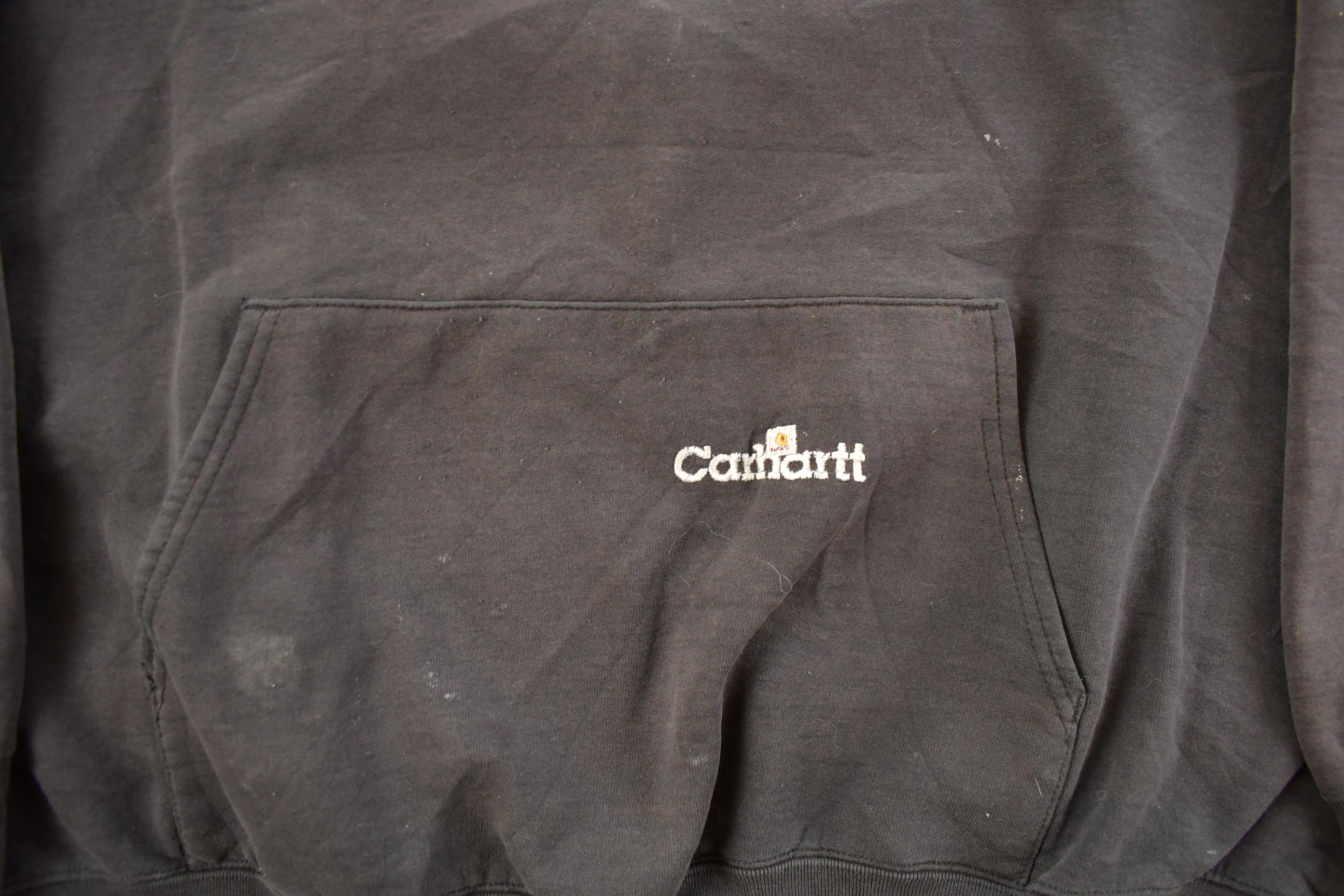 Vintage 1990s Carhartt Sun Faded Distressed Hoodie Sweatshirt Men's 2XL