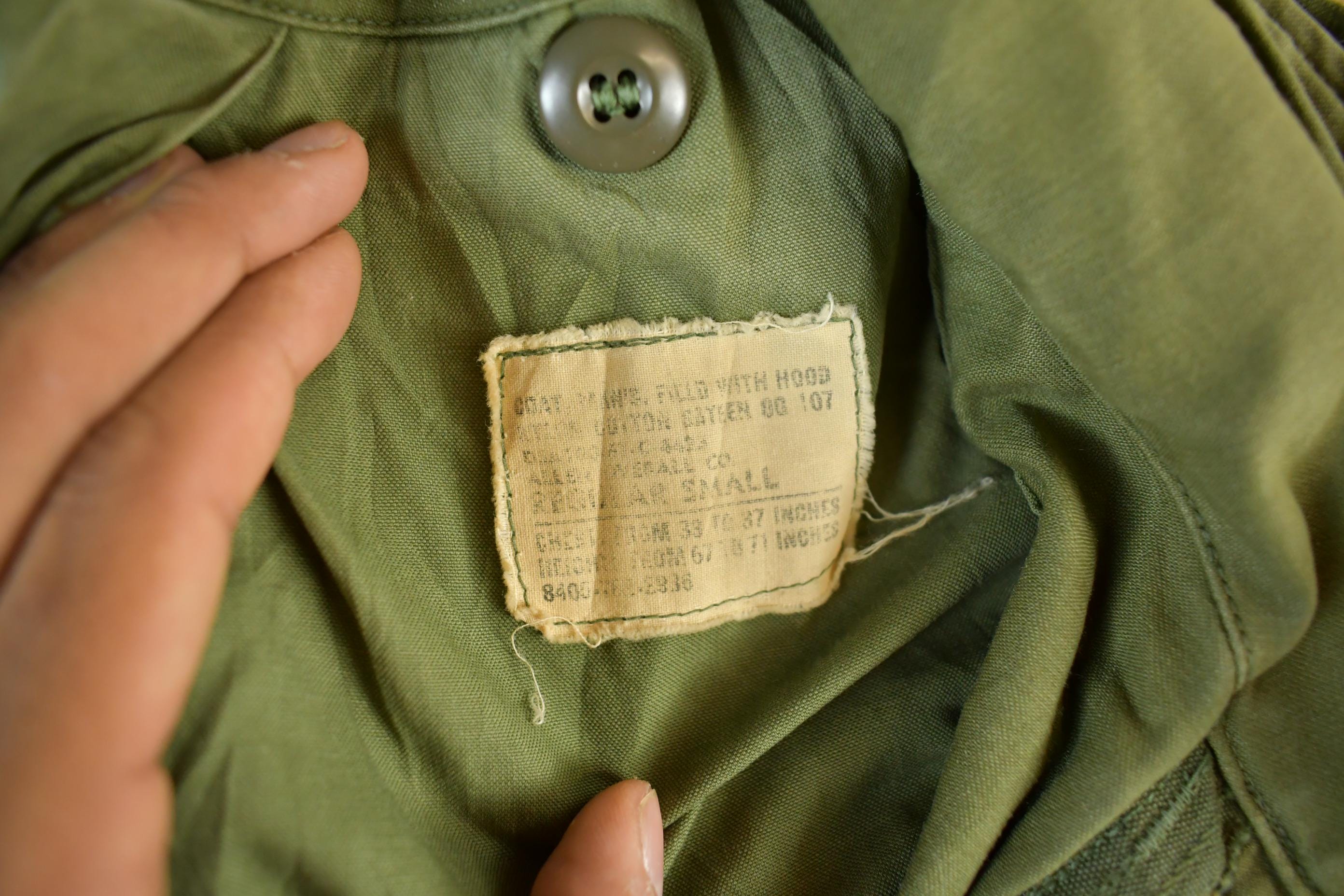 Vintage 1960s 1970s Military Field Coat Men's Small