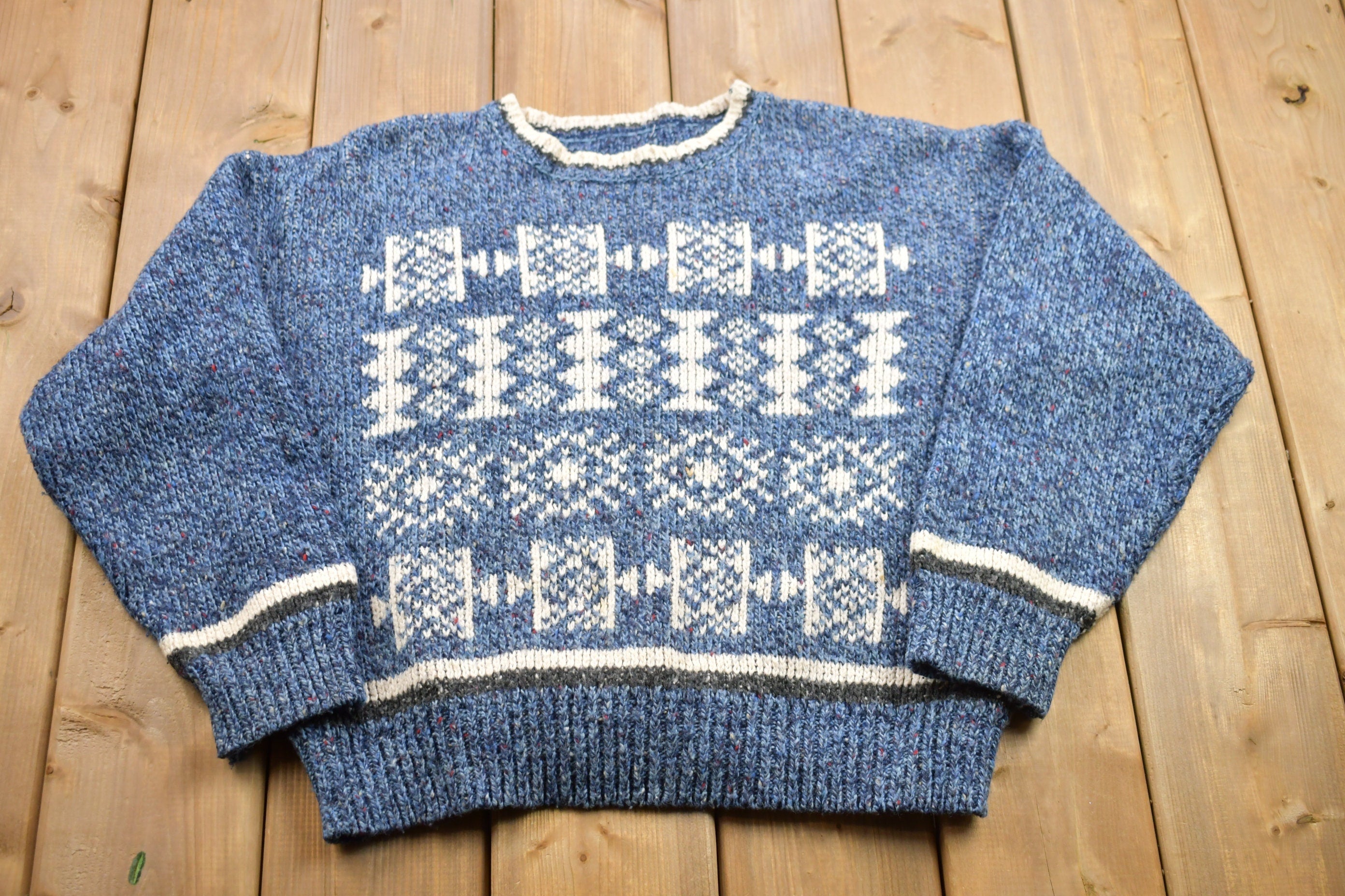 Vintage 1990s Knitted Crewneck Sweater