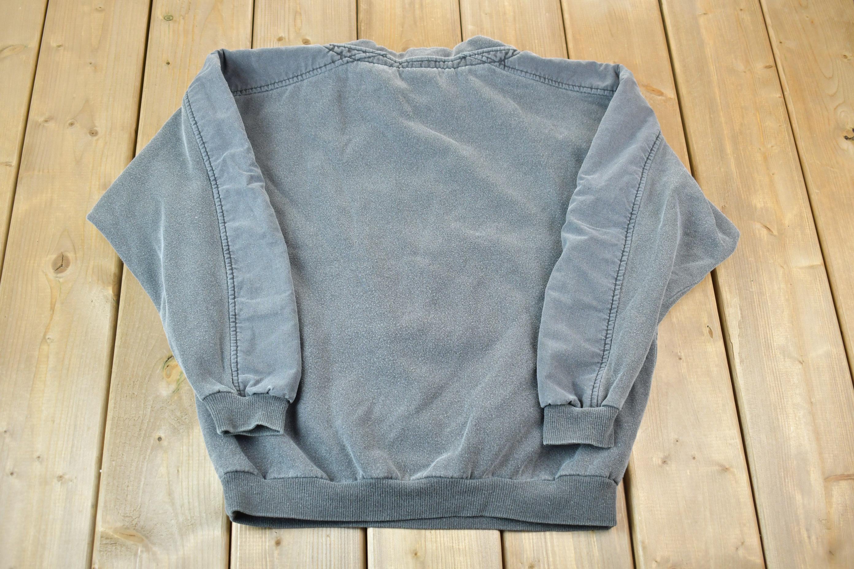 Vintage 1990s Fleece-Lined R.R. Gear Special Issue Embroidered Crewneck Sweatshirt