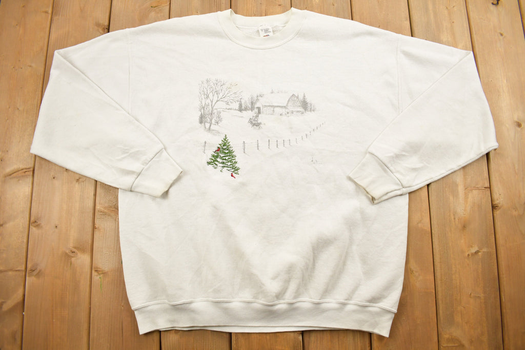 Vintage 1990s Christmas Themed Crewneck Sweatshirt