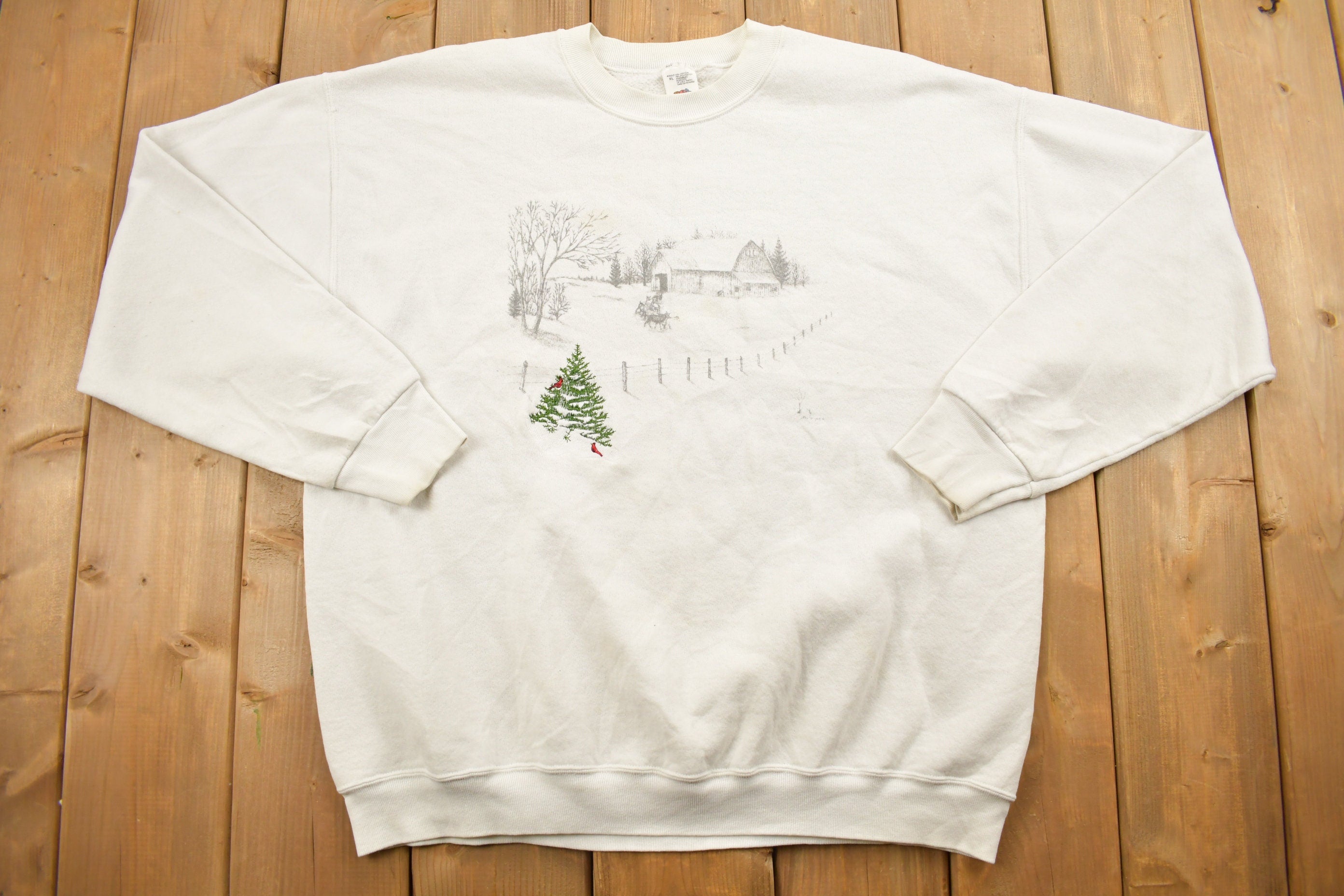 Vintage 1990s Christmas Themed Crewneck Sweatshirt