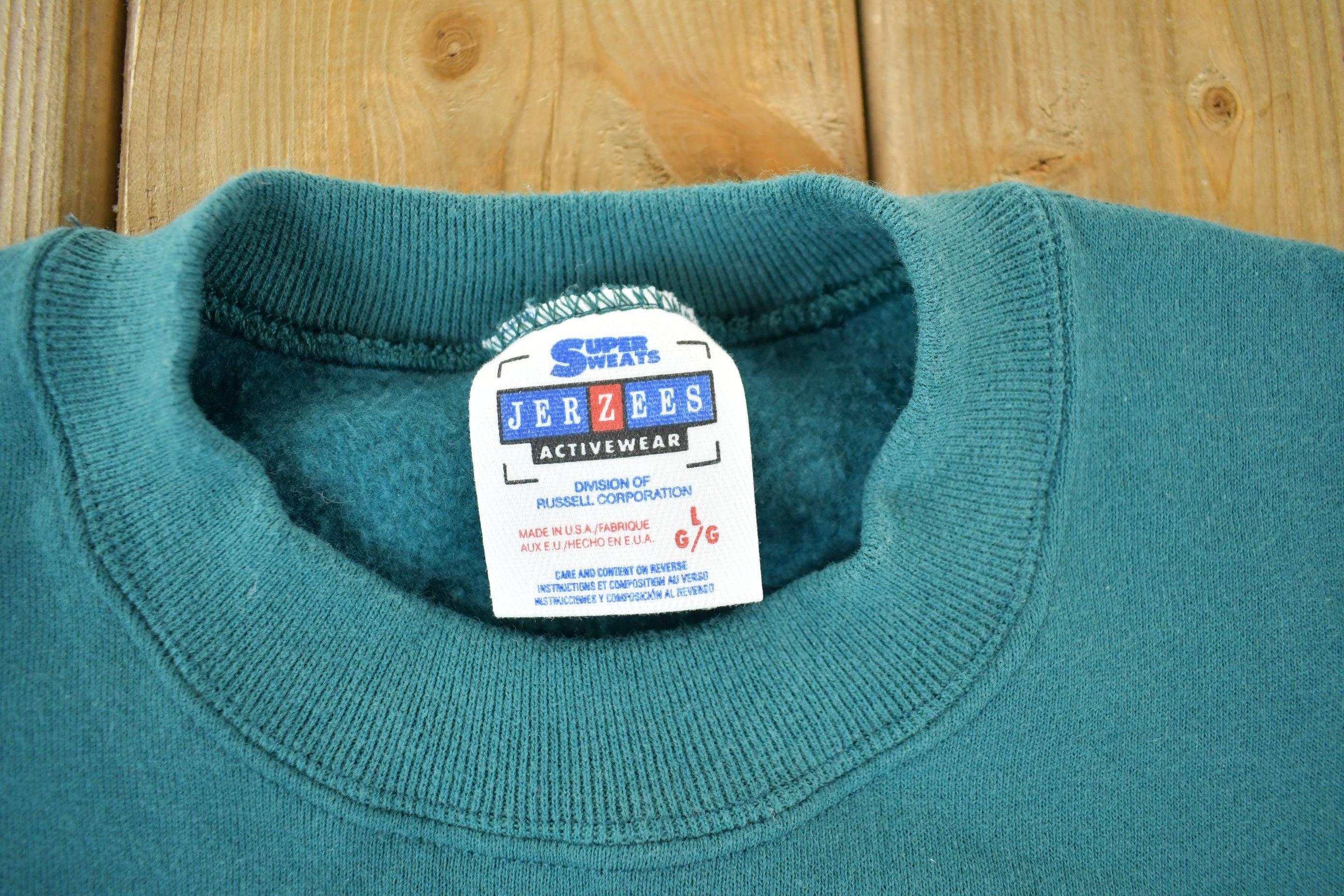 Vintage 1990s Jerzees Blank Crewneck Sweatshirt Men's Large