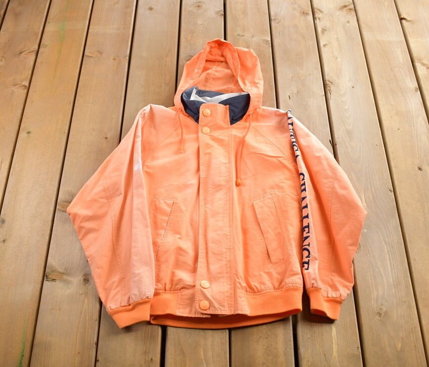 Vintage 1990s Nautica Challenge J Class Embroidered Light Jacket Size M