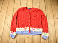 Vintage 1990s Karen Scott Hand Knit 3D Cable Knitted Sweater