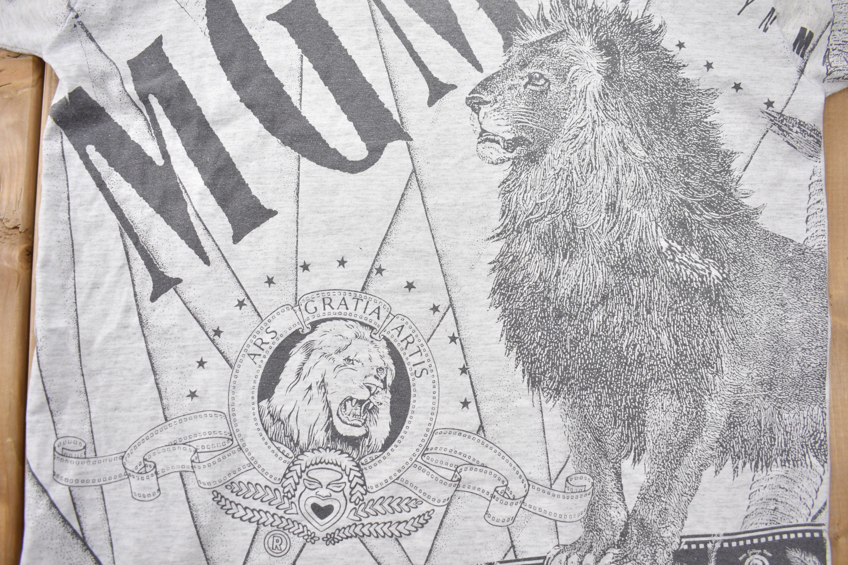 Vintage 1990s Metro Goldwyn Mayer Graphic All Over Print T Shirt