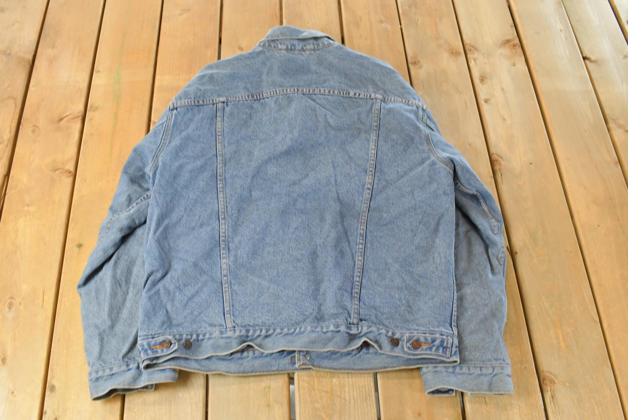 Vintage 1990s Levi's Blanket Lined Denim Jean Trucker Jacket Men's XL / 90s Denim / Streetwear / Levi's Denim Jacket