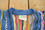 Vintage Coogi Australia 3D Cable Knit Cardigan Sweater Men's Small