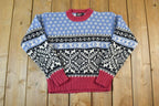 Vintage 1990s Ski Gear Knit Crewneck Sweater