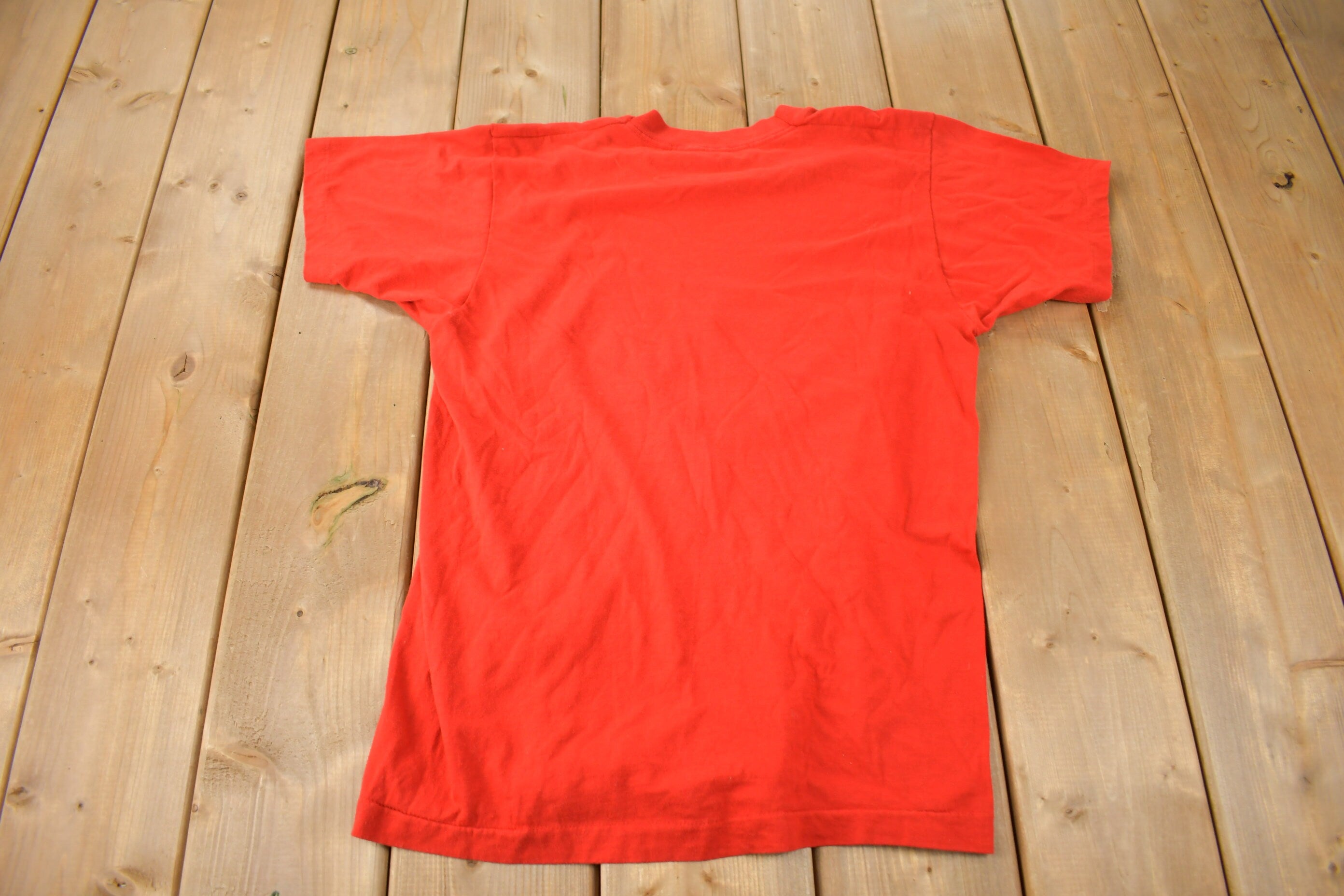 Vintage 1984 New York State Boys Basketball Championships Single Stitch Graphic T Shirt Made In USA