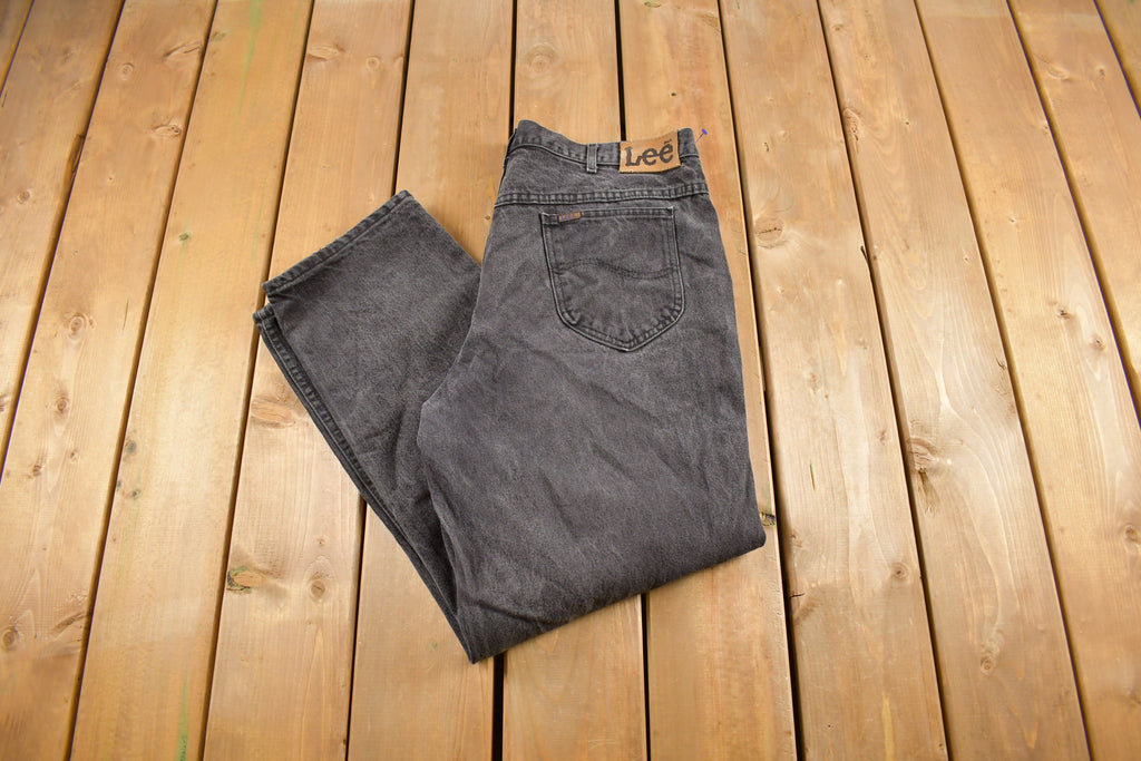 Vintage 1980s Lee Dark Wash Denim Jeans Size 37 x 28.5
