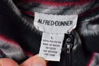 Vintage 1980s Alfred Dunner All Over Print Full Zip Fleece Sweater