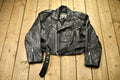 Vintage 1990s First Genuine Leather Biker Jacket